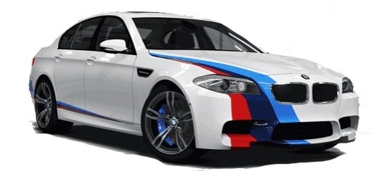 BMW 350 CSL White Blue Red Stripe